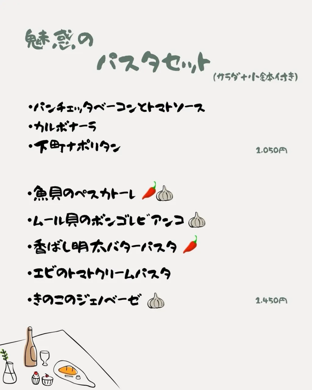 ランチのメニューが一部変更となりました⭐️